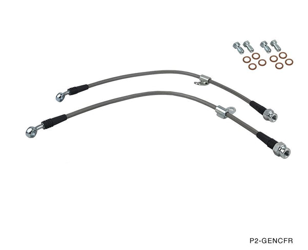 Phase 2 Motortrend (P2M) Stainless Steel Braided Front Brake Lines - Hyundai Genesis Coupe (2010-2011)