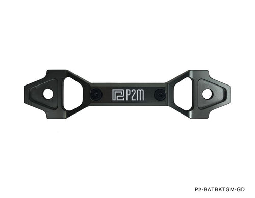 Phase 2 Motortrend (P2M) Phase 2 Adjustable Billet Aluminum Battery Bracket 130mm to 175mm BLACK New