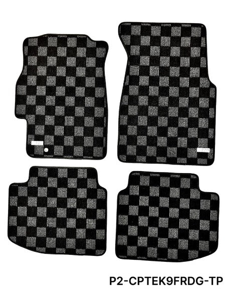 Phase 2 Motortrend (P2M) Race Carpet Floor Mats 3pc Set - Honda Civic EK9 Hatch & Sedan (1996-2000)