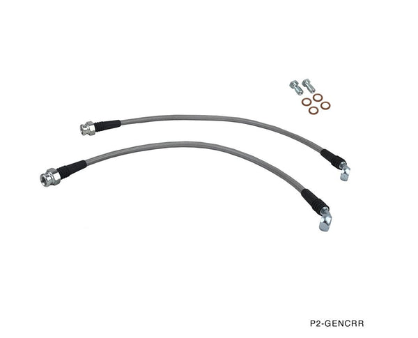 Phase 2 Motortrend (P2M) Stainless Steel Braided Rear Brake Lines - Hyundai Genesis Coupe (2010-2011)