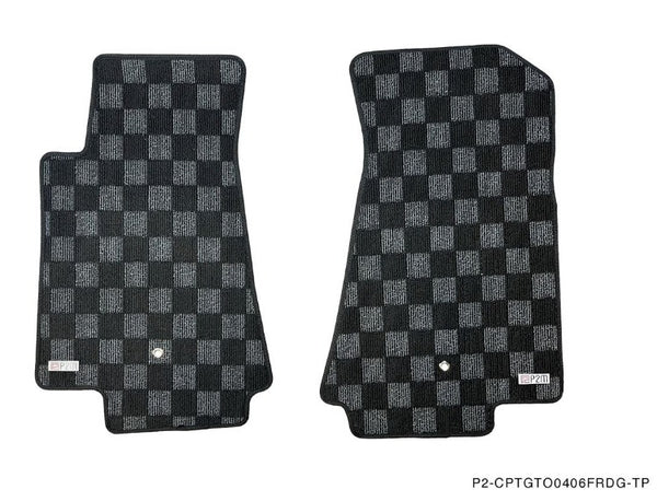 Phase 2 Motortrend (P2M) Checkered Carpet Race Floor Mats - Pontiac GTO (2004-2006)