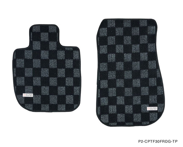 Phase 2 Motortrend (P2M) Checkered Carpet Race Floor Mats - BMW F30 3-Series (2011-2019)