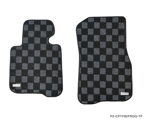 Phase 2 Motortrend (P2M) Checkered Carpet Race Floor Mats - BMW F82 4-Series Coupe (2014-2019)