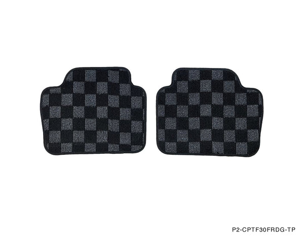 Phase 2 Motortrend (P2M) Checkered Carpet Race Floor Mats - BMW F30 3-Series (2011-2019)