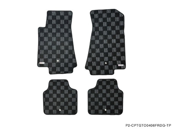 Phase 2 Motortrend (P2M) Checkered Carpet Race Floor Mats - Pontiac GTO (2004-2006)