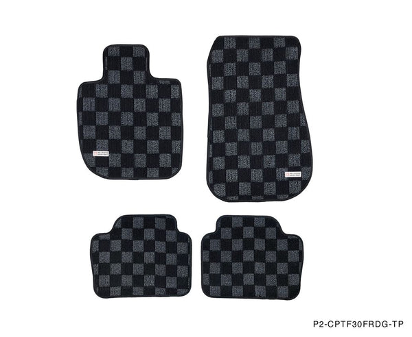 Phase 2 Motortrend (P2M) Checkered Carpet Race Floor Mats - BMW F30 3-Series (2011-2019)