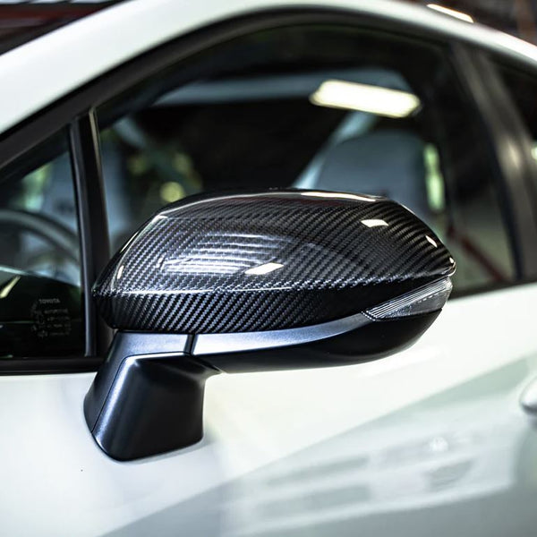 Tom's Racing Carbon Fiber Mirror Caps - Toyota GR Corolla (2023+)