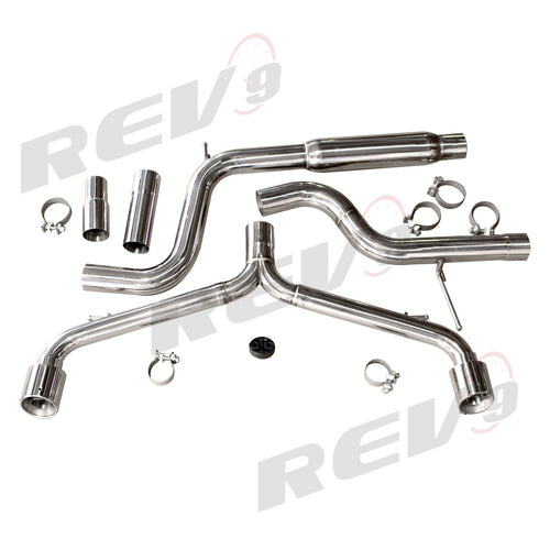 Rev9 Power V2 Exhaust System w/ Straight Pipes - VW Golf GTI MK8 (2022-2023)