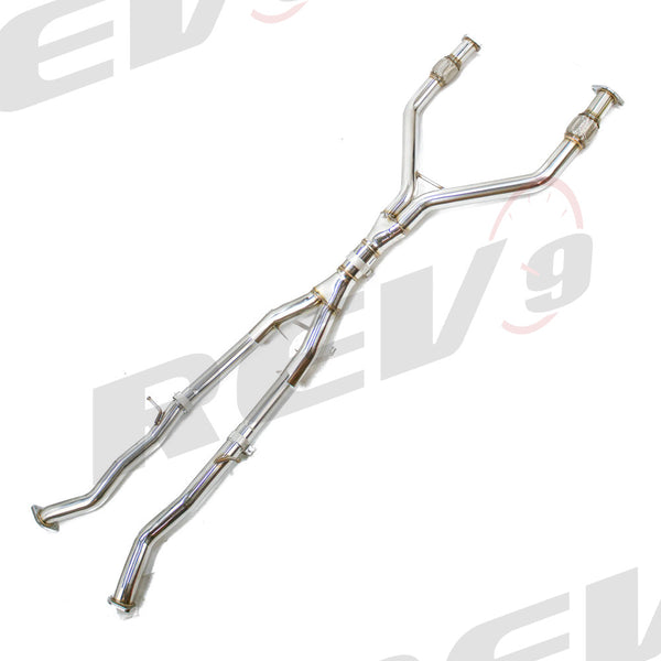 Rev9 Power Y-Pipe Stainless Steel Exhaust Mid-Piping Kit - Infiniti Q50 (V37) V6 3.0L (TT) 2016-23