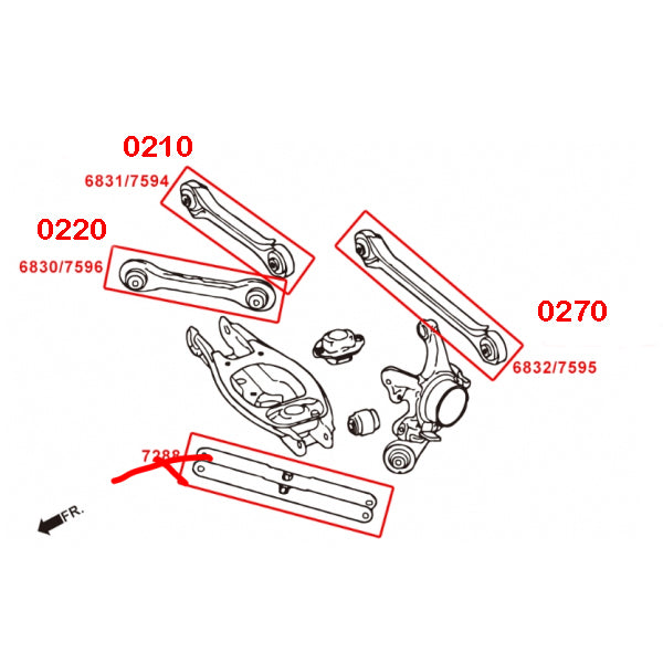 Megan Racing Rear Camber Control Arms - BMW 3 Series 128i 135i E82 E87 (2008-2013)