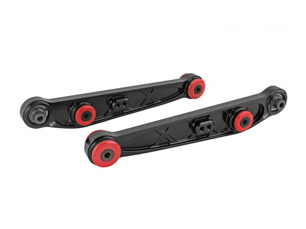 Skunk 2 Alpha Adjustable Rear Lower Control Arms Set - Black - Honda CRX / Civic / Del Sol