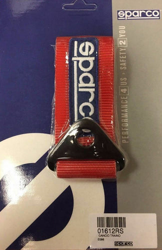 Sparco Racing Red Tow Hook Strap FIA Approved - Universal