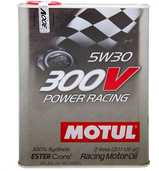 MOTUL 300V Power Racing 5W30 Fully Synthetic-Ester Racing Engine Motor Oil -  2 Liter (2.11QT)