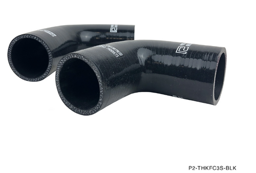 Phase 2 Motortrend (P2M) 4 Ply Silicone Turbo Hose Kit - Black - Mazda RX-7 FC3S 13B (1985-1991)