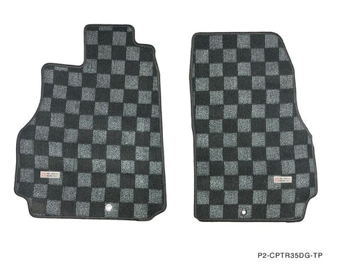 Phase 2 Motortrend (P2M) Checkered Race Carpet Floor Mats - Nissan R35 GT-R