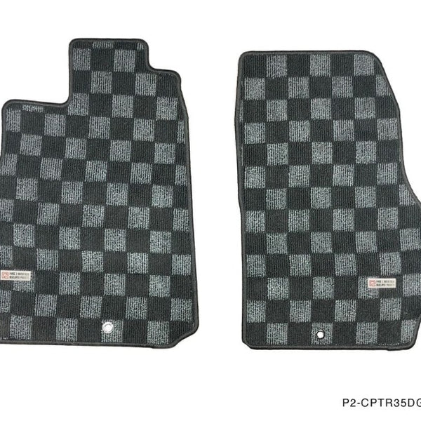 Phase 2 Motortrend (P2M) Checkered Race Carpet Floor Mats - Nissan R35 GT-R