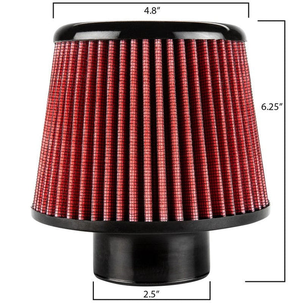 DC Sports Intake System DC Sports 2.5" Replacement Air Filter Open Top