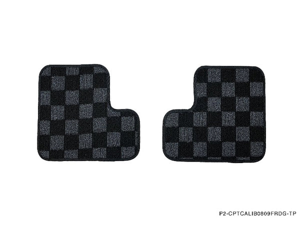 Phase 2 Motortrend (P2M) Checkered Flag Race Carpet Floor Mats Front & Rear - Dodge Caliber SRT4 (2008-2009)