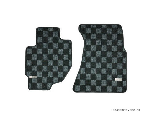 Phase 2 Motortrend (P2M) Front & Rear Race Carpet Floor Mats - Honda CR-V Manual Transmission (1995-2001)