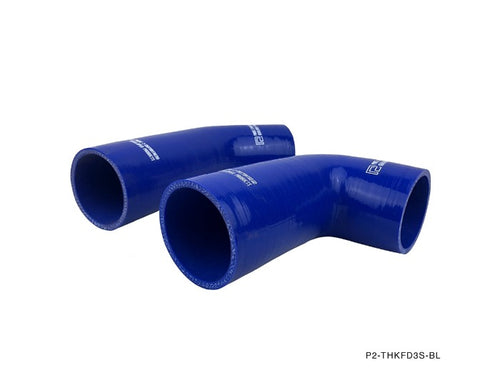 Phase 2 Motortrend (P2M) 4 Ply Silicone Turbo Hose Kit - Blue - Mazda RX-7 FD3S (1993-1997)