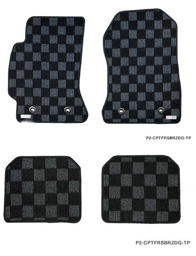 Phase 2 Motortrend (P2M) Front & Rear Carpet Floor Mats - Scion FR-S (2013-2016) / Subaru BRZ (2013-2021) / Toyota GT86 (2016-2021)