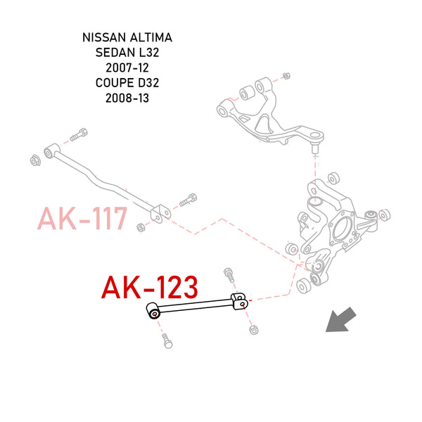 GSP Godspeed Project - Nissan Altima AWD (L34) 2019-22 Adjustable Rear Trailing Arms