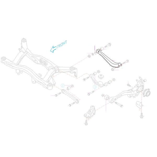 GSP Godspeed Project - Subaru Outbac (BE/BH) 2000-03 Adjustable Rear Lateral Arms