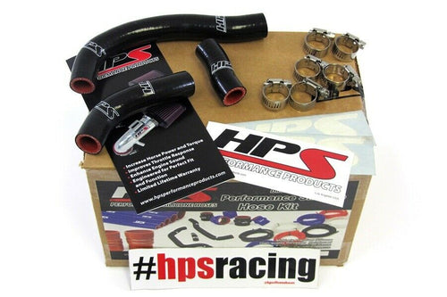 HPS Performance Reinforced Radiator Coolant Silicone Hoses - Black - KTM 450 505 08-09 SX-F XCF